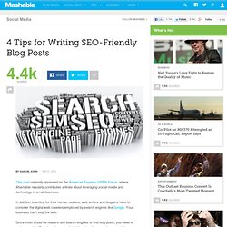 4 Tips for Writing SEO-Friendly Blog Posts