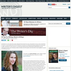 30 Tips For Writing a Book in 30 Days WritersDigest.com