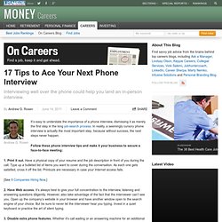 17 Tips to Ace Your Next Phone Interview