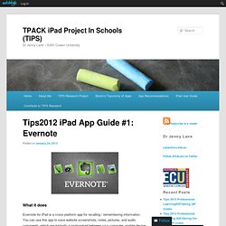 iPad App Guide #1: Evernote