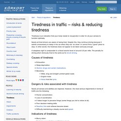 Tiredness in traffic – driving licence theory