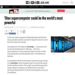 Titan supercomputer could be the world's most powerful