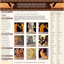 Titans of Greek Mythology THEOI.COM