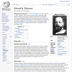 Edward B. Titchener