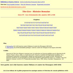 Tite-Live - Histoire romaine - Livre IV