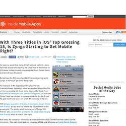 With Three Titles in iOS’ Top Grossing 15, Is Zynga Starting to Get Mobile Right?