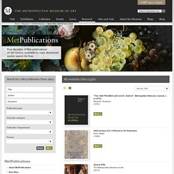 MetPublications - Full text books online