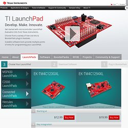 Microcontroller Kit from Texas Instruments for MSP430™ , C2000™ real-time and Stellaris® ARM® Cortex™ microcontrollers