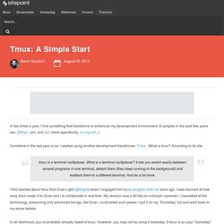 Tmux: A Simple Start