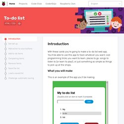 To-do list - Introduction