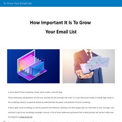 To Grow Your Email List