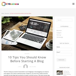 To Know About Blogging