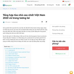 Tổng hợp tòa nhà cao nhất Việt Nam 2020 và trong tương lai