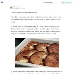 Toaster — Some Things To Know About