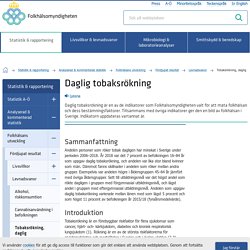 Tobaksrökning, daglig — Folkhälsomyndigheten