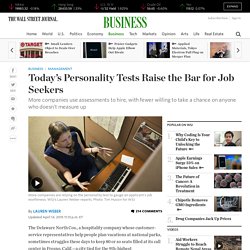 Today’s Personality Tests Raise the Bar for Job Seekers