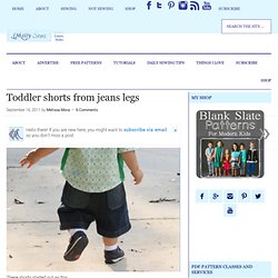 Toddler shorts from jeans legs