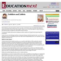 Toddlers and Tablets
