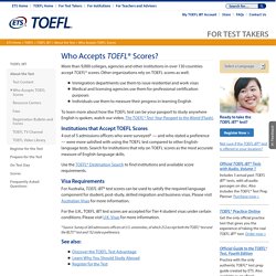 Who Accepts TOEFL Scores