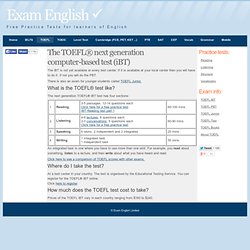 TOEFL test - information about the exam and links to free practice tests