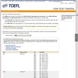 The TOEFL Test: Find Your Format