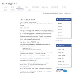 TOEFL® test - information about the exam and links to free practice tests