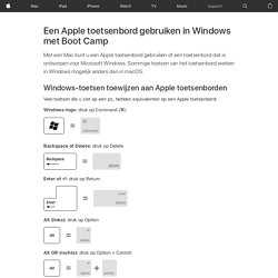 Een Apple toetsenbord gebruiken in Windows met Boot Camp