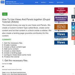 How To Use Views And Panels together (Drupal Tutorial) (Article)