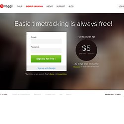 time tracking - Pricing