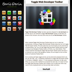 Toggle Web Developer Toolbar