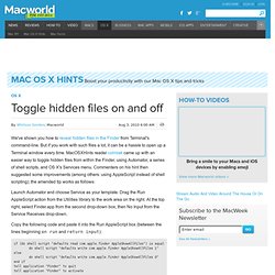 Toggle hidden files on and off