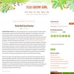 Toilet Roll Seed-Starter