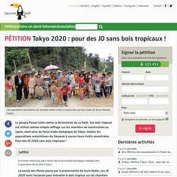 Tokyo 2020 : pour des JO sans bois tropicaux