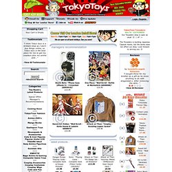 UK Based e-store, Anime Toys Retail & Wholesale, Manga Action Figures, Hentai Statues, Japanese Snacks, Pocky, DVDs, Gashapon, Cosplay, Monkey Shirt, Final Fantasy, Bleach, Naruto, Death Note, Wall Scrolls, Posters, Resin, Chobits & Collectables from Japa