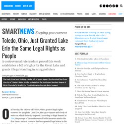 Toledo, Ohio, Just Granted Lake Erie the Same Legal Rights as People