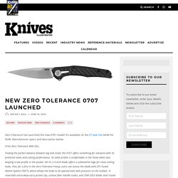 New Zero Tolerance 0707 Launched - Knives Illustrated