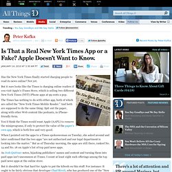 Is That a Real New York Times App, or a Fake? Apple Doesn’t Want
