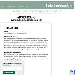 Tolka bilder - Lektionsbanken.se - Lärare inspirerar lärare