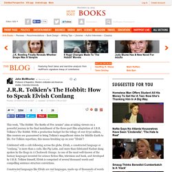 J.R.R. Tolkien's The Hobbit: How to Speak Elvish Conlang 