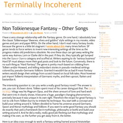 Non Tolkienesque Fantasy – Other Songs