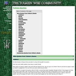 TolkienWiki: TolkienQuotes