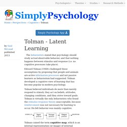 Tolman - Latent Learning