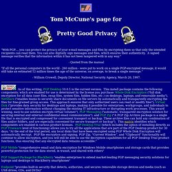 PGP Page by Tom McCune