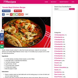 Tomato Basil Chicken Recipe