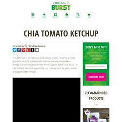 Chia Tomato Ketchup – Organic Burst®
