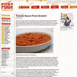 Tomato Sauce From Scratch