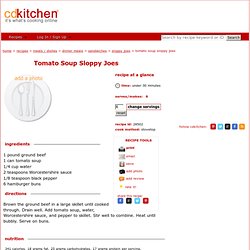 Tomato Soup Sloppy Joes Recipe from CDKitchen