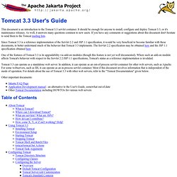 Tomcat User's Guide