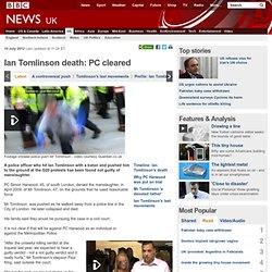 Ian Tomlinson death: PC Harwood cleared of killing
