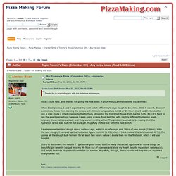 Tommy's Pizza (Columbus OH) - Any recipe ideas